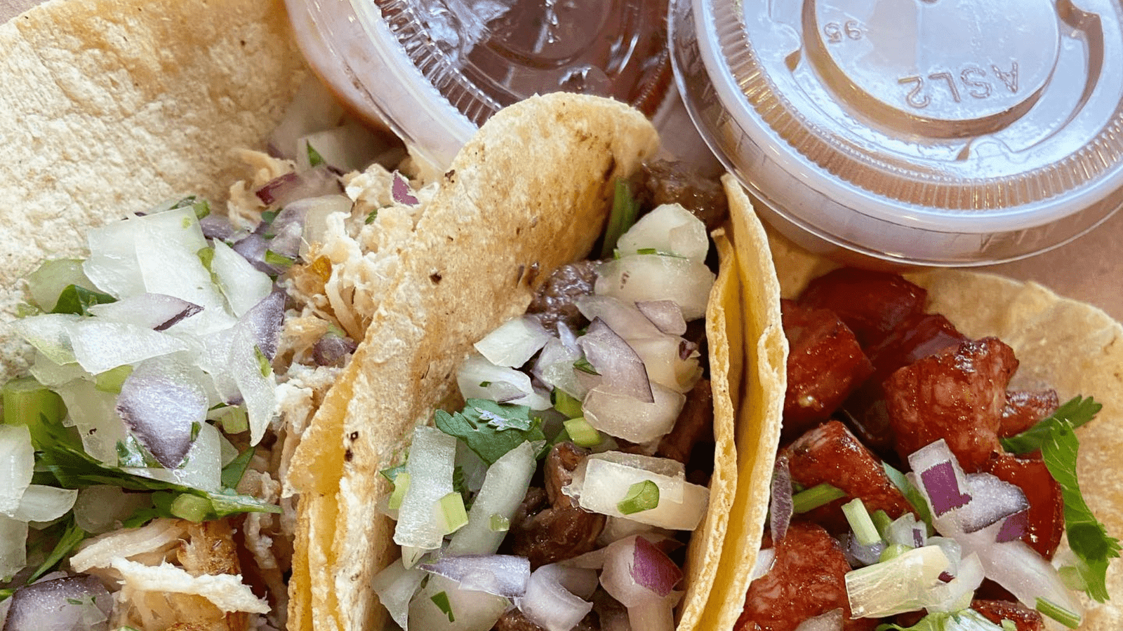 tacos with salsas